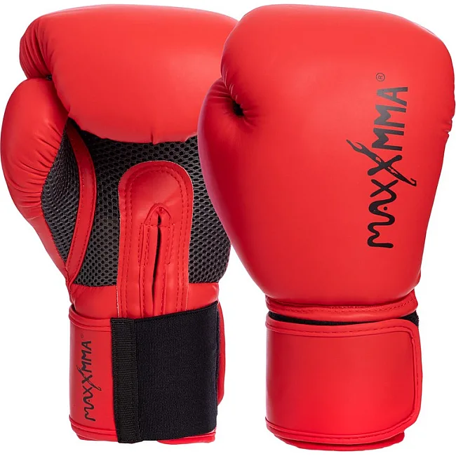 Перчатки для бокса PU MAXXMMA GB01S (Красный)