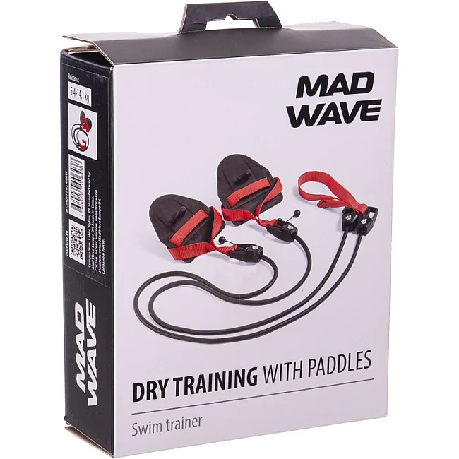 Тренажер для плавання з лопатками для тренування гребінця MADWAVE
 DRY TRAINING M077103400W опір 5,4-14,1 кг