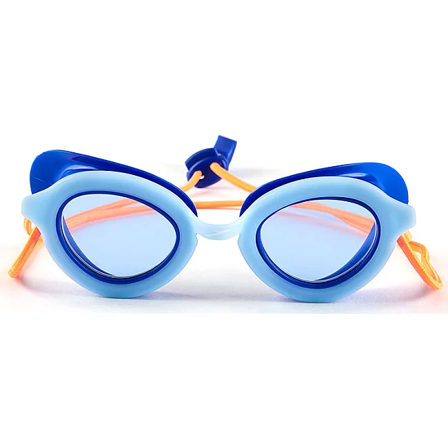 Детские очки для плавания Speedo KIDS SUNNY G S SHLLS 451 голубой, синий оранжевый OSFM