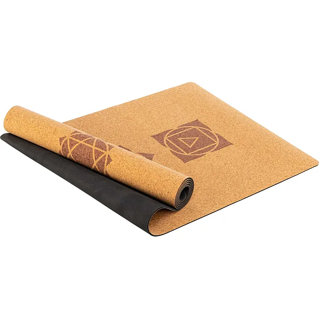 Коврик для йоги Пробковый каучуковый двухслойный Yoga mat RECORD
 FI-7156-2 183x61мx0.4cм