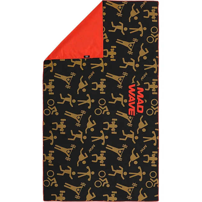 Спортивное полотенце
 из микрофибры MADWAVE
 SPORT M076306200W 140 см
х80см (Черный)