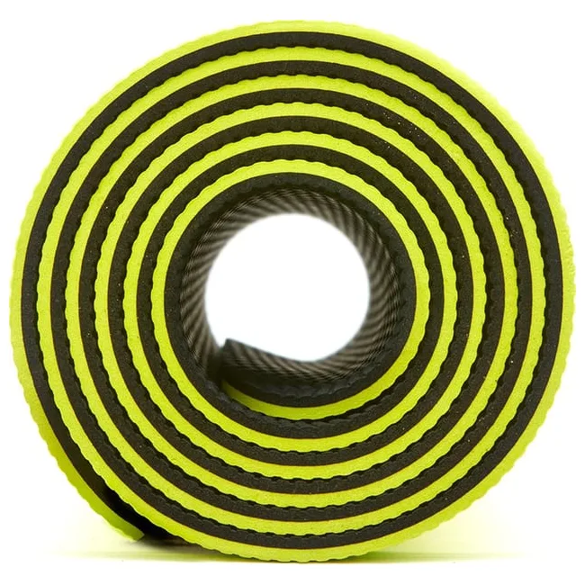 Коврик для йоги Adidas Double Sided Yoga Mat желтый, серый 176 х 61 х 0,6 см