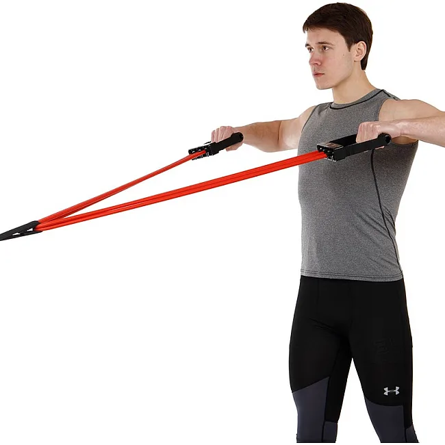 Трубчатый эспандер с дверным фиксатором
 SP-SPORT

 8021-30-170 см
 30LB d-12мм l-170 см
см (Красный)