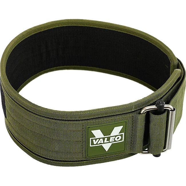 Пояс атлетический текстильный VALEO TA-1148 спинка-10,5см (Оливковый)