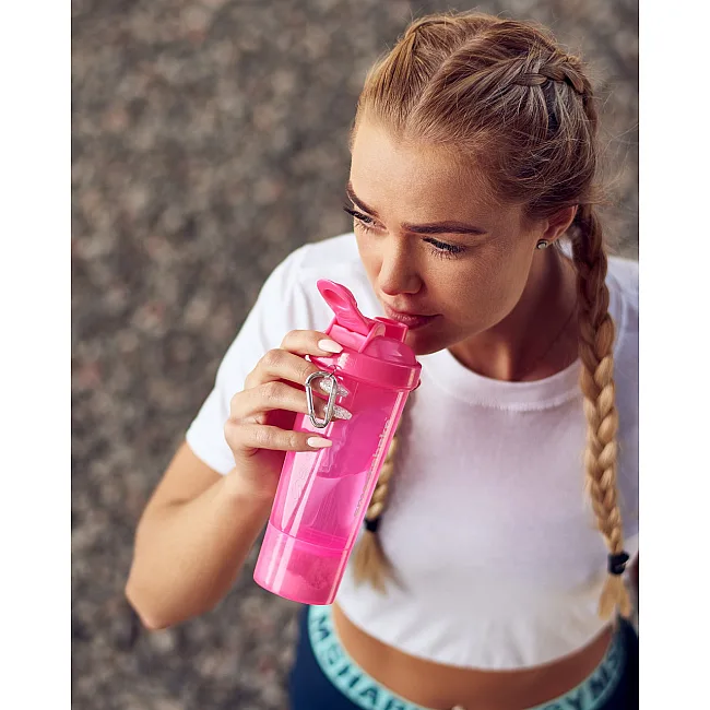 Шейкер спортивный SmartShake Slim 500ml Neon Pink