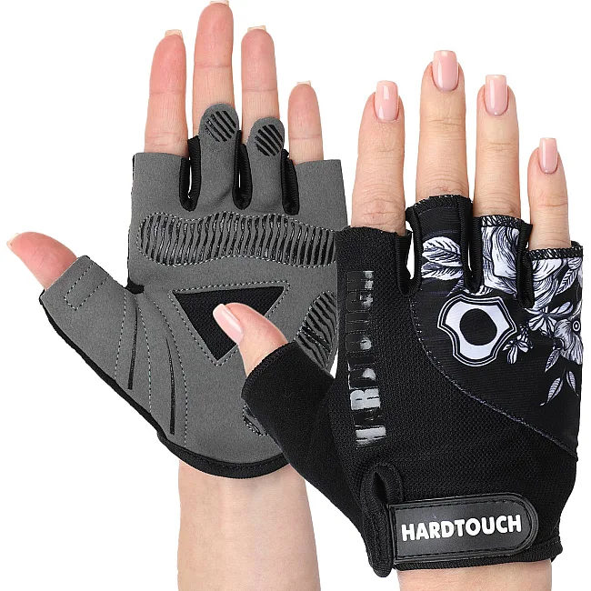 Тренировочные перчатки для фитнеса
 HARD TOUCH FG-9524 (Черный-белый)
