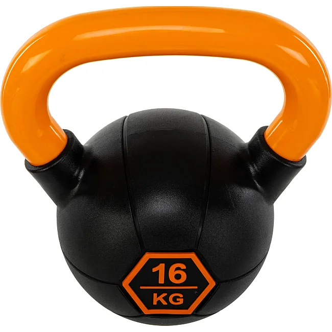 Гиря тренировочная цельная
 с окрашенной ручкой LiveUp Urethane competition kettlebell UAZE5336-16 вес 16кг