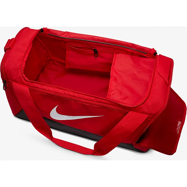 Сумка спортивная Nike NK BRSLA S DUFF – 9.5 41L черный, красный 51x28х28 см