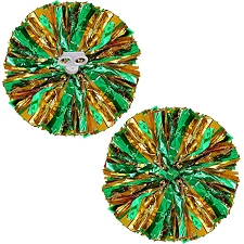 Помпони кулясті Кулі круглі блискучі SP-SPORT Pom-Poms C-0839 2шт (Зелений-золотий)