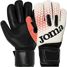 Вратарские перчатки профессиональные с защитой пальцев JOMA PREMIER 401195-201 7-12-оранжевый (Белый-черный-оранжевый)