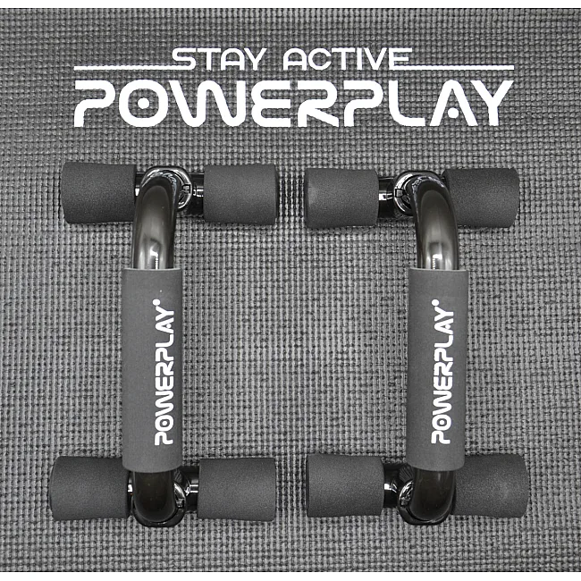 Упоры для отжиманий POWERPLAY 4316 Push Up Bars пластиковые (Скошенные)