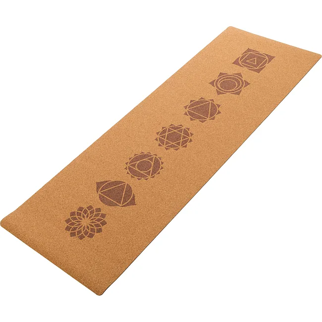 Коврик для йоги Пробковый каучуковый двухслойный Yoga mat RECORD
 FI-7156-2 183x61мx0.4cм