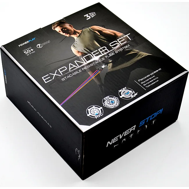 Набір трубчастих еспандерів POWERPLAY PP-4101 Expander Tube Set 3шт. (до 18,2 кг.)