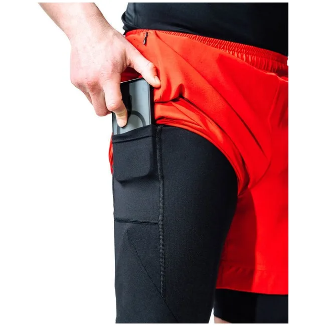 Компрессионные шорты для ММА RDX MMA T16 2-в-1 RED/BLACK