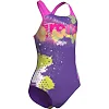 Купальник для девочек Arena LIGHT TRICKS SWIMSUIT SWIM PRO фиолетовый