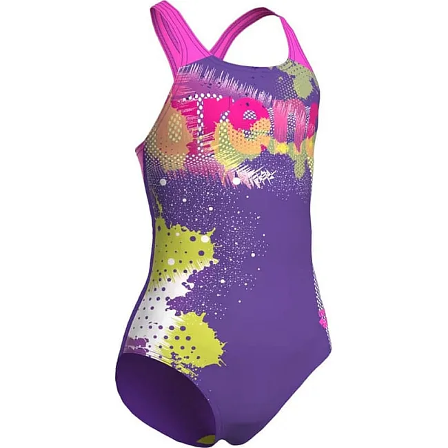 Купальник для девочек Arena LIGHT TRICKS SWIMSUIT SWIM PRO фиолетовый
