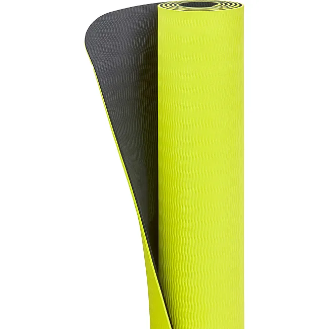 Коврик для йоги Adidas Double Sided Yoga Mat желтый, серый 176 х 61 х 0,6 см