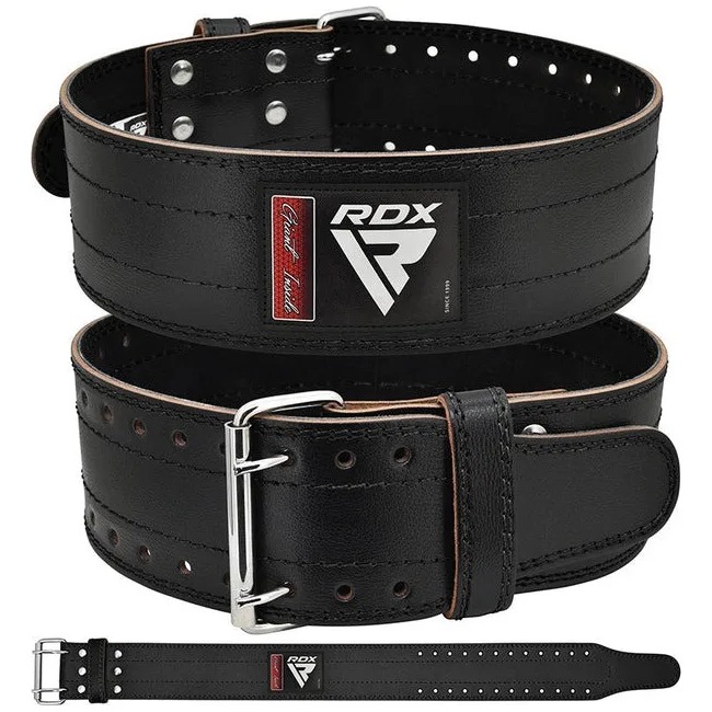 Пояс для пауэрлифтинга RDX кожаный RD1 Black