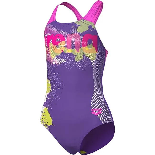 Купальник для девочек Arena LIGHT TRICKS SWIMSUIT SWIM PRO фиолетовый