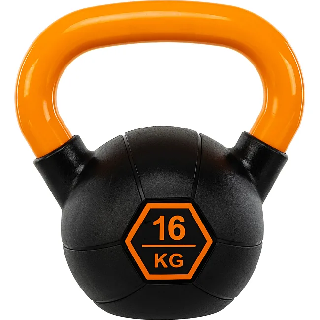 Гиря тренировочная цельная
 с окрашенной ручкой LiveUp Urethane competition kettlebell UAZE5336-16 вес 16кг