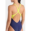 Купальник закрытый для женщин Arena BREATH SWIMSUIT V BACK LB черный, желтый, зеленый, синий