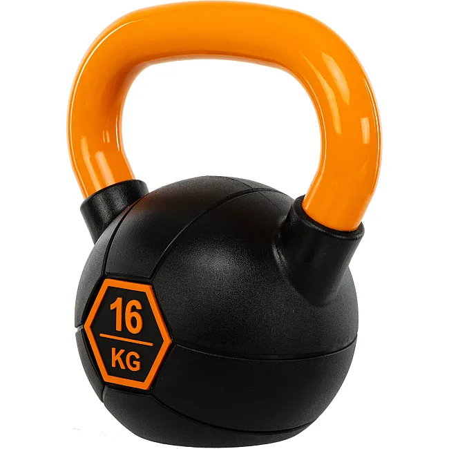 Гиря тренировочная цельная
 с окрашенной ручкой LiveUp Urethane competition kettlebell UAZE5336-16 вес 16кг