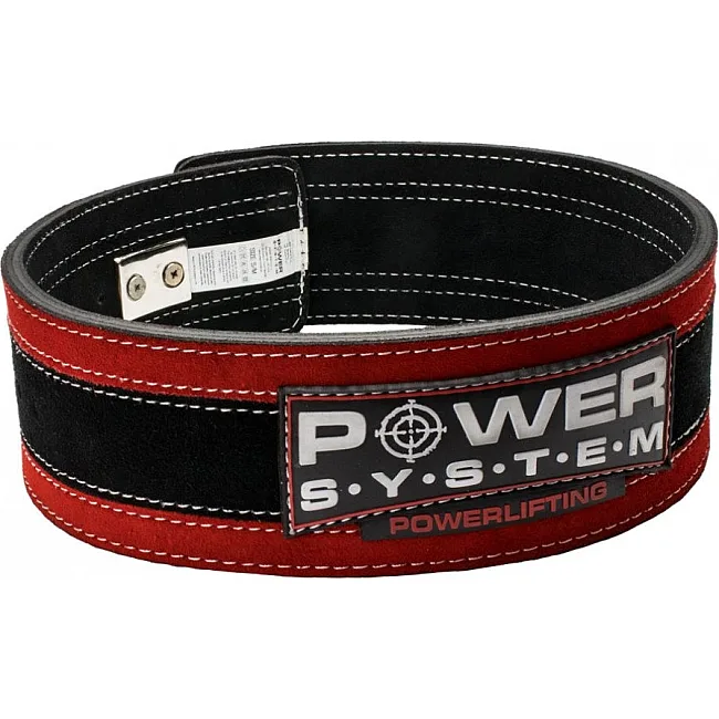 Пояс для тяжелой атлетики POWER SYSTEM Stronglift PS-3840 Black/Red