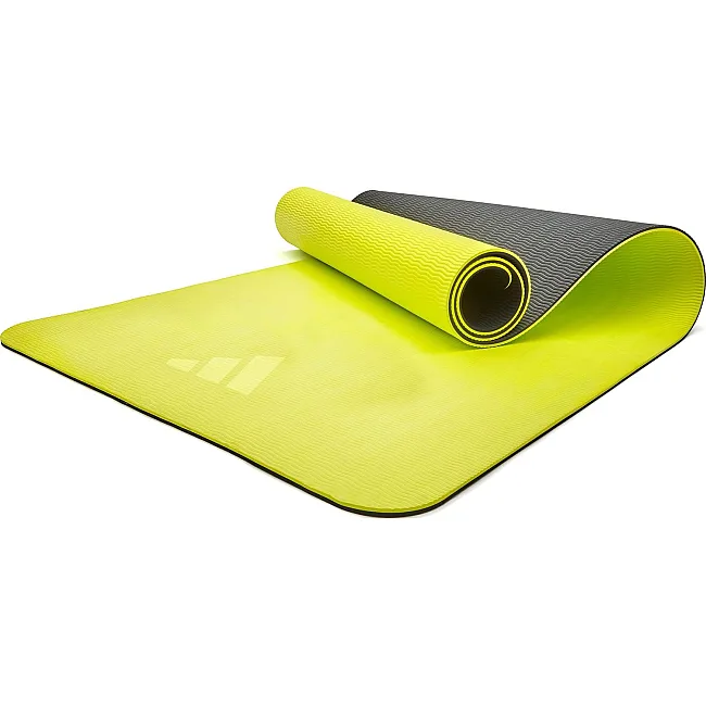 Коврик для йоги Adidas Double Sided Yoga Mat желтый, серый 176 х 61 х 0,6 см