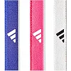 Повязки на голову женская Adidas Hairbands 3pk розовый, синий, белый