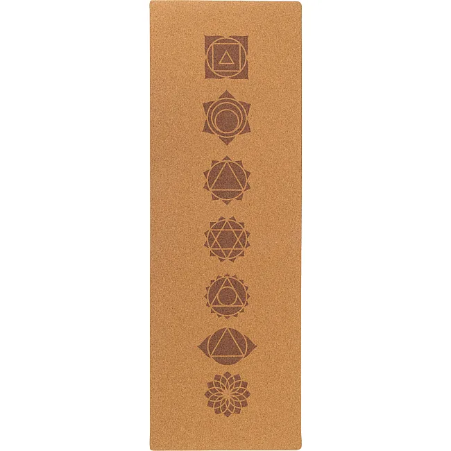 Коврик для йоги Пробковый каучуковый двухслойный Yoga mat RECORD
 FI-7156-2 183x61мx0.4cм