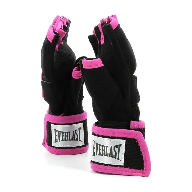 Бинты-перчатки Everlast EVERGEL HAND WRAPS черный, розовый Жен S/M