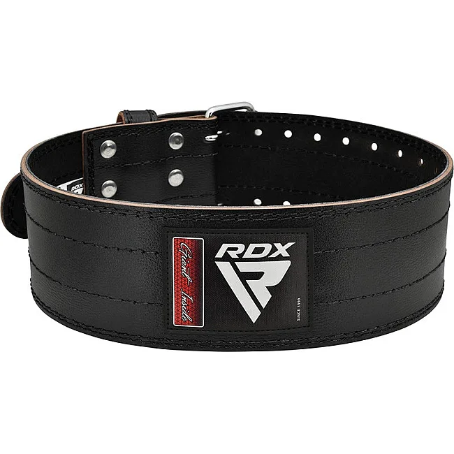 Пояс для пауэрлифтинга RDX кожаный RD1 Black