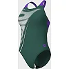 Купальник закрытый для женщин Arena BRIGHT GLARE SWIMSUIT V BACK зеленый