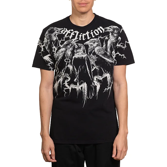 Футболка мужская AFFLICTION Crows Tee Black