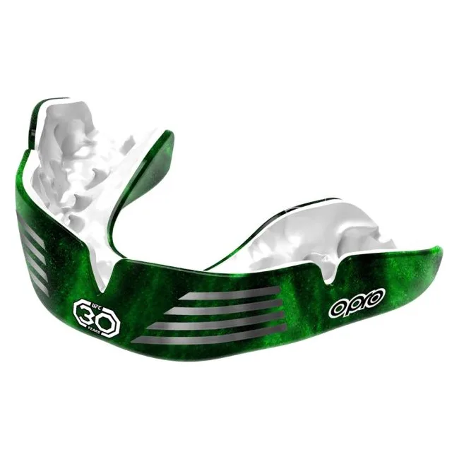 Капа для бокса OPRO Instant Custom-Fit UFC Green Silver