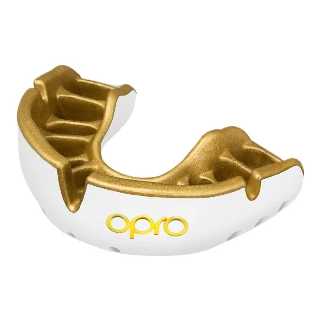Капа для бокса OPRO Self-Fit GEN5 Gold Level White Gold