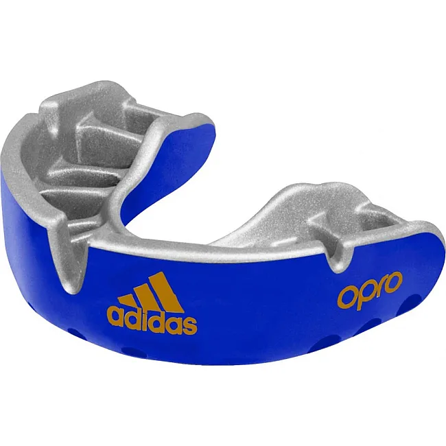 Капа для бокса взрослая Adidas Opro Gold | синий/серебро | Adidas ADIBP35