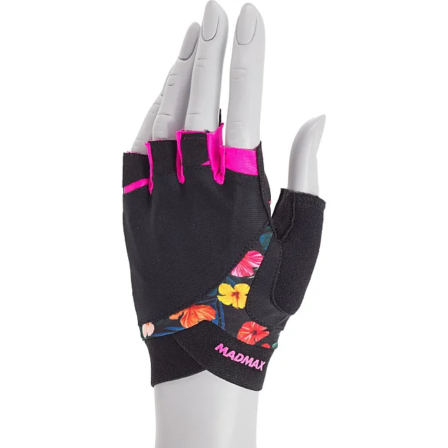 Рукавиці для фітнесу MADMAX MFG-770 Flower Power Gloves Black/Pink