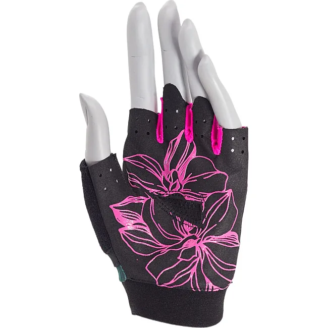 Рукавиці для фітнесу MADMAX MFG-770 Flower Power Gloves Black/Pink