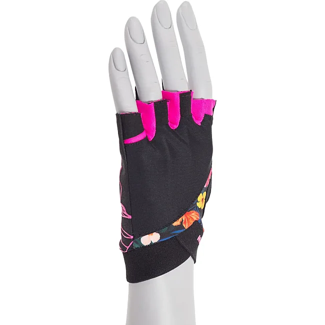 Рукавиці для фітнесу MADMAX MFG-770 Flower Power Gloves Black/Pink