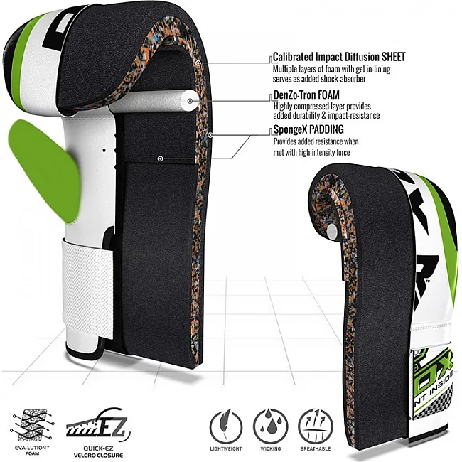 Рукавички снарядні (битки) RDX White Green