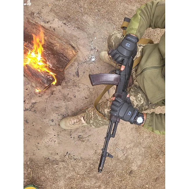 Перчатки тактические кожаные без пальцев TACTIGEAR PS-8801 Patrol Black