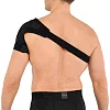 Бандаж для плеча компрессионный фиксатор плечевого сустава Shoulder Support SIBOTE ST-7493-L левый 1шт (Черный)