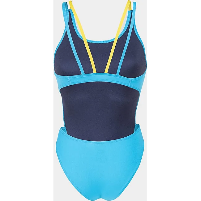 Купальник закрытый для женщин Arena SWIMSUIT TECH MULTI SOLID голубой, желтый (для женщин)