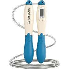 Скакалка со счетчиком PowerPlay 4216 Jump Rope Синяя 2.8 см.