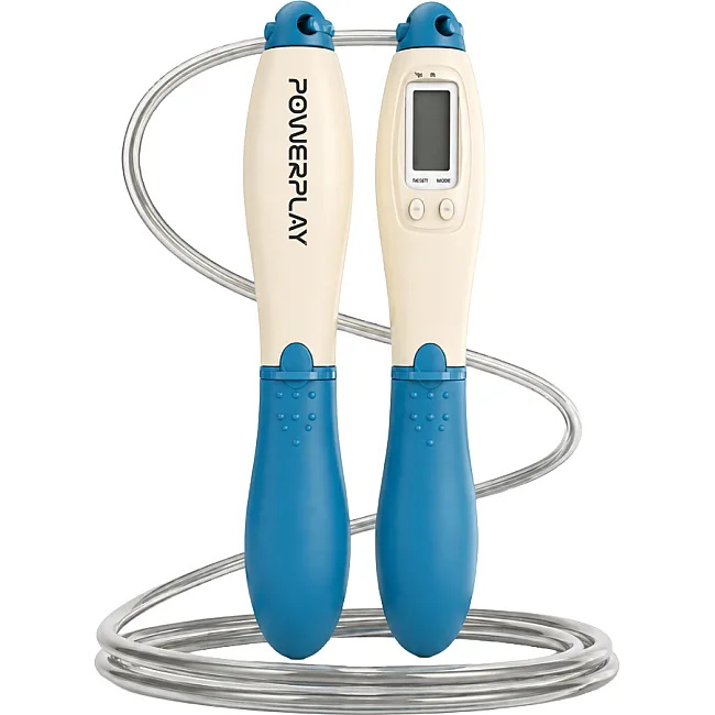 Скакалка со счетчиком PowerPlay 4216 Jump Rope Синяя 2.8 см.