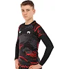 Костюм компрессионный детский рашгард лонгслив штаны и шорты VENUM 9529B-9629B-V5020 XXS -L (Черный-белый)