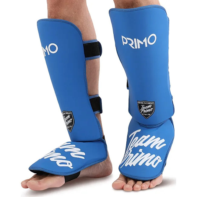 Защитные накладки на ноги Муай Тай, ММА, Кикбоксинг PRIMO REXION FAIRTEX BO-0284 (Синий)