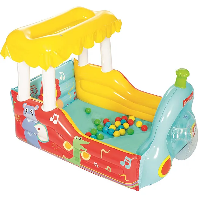 Манеж-поезд + мяч Fisher-Price Bestway 93537, 132 x 94 x 89 см - разноцветный