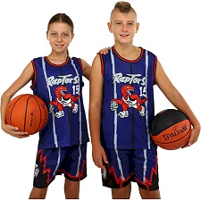 Детская баскетбольная форма NBA клуб Raptors 15 BA-3833 (Фиолетово-красный)